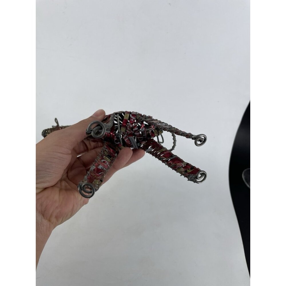 Aluminum Can Giraffe Animal Statue Handmade Pop Art Sculpture - Picture 5 of 13